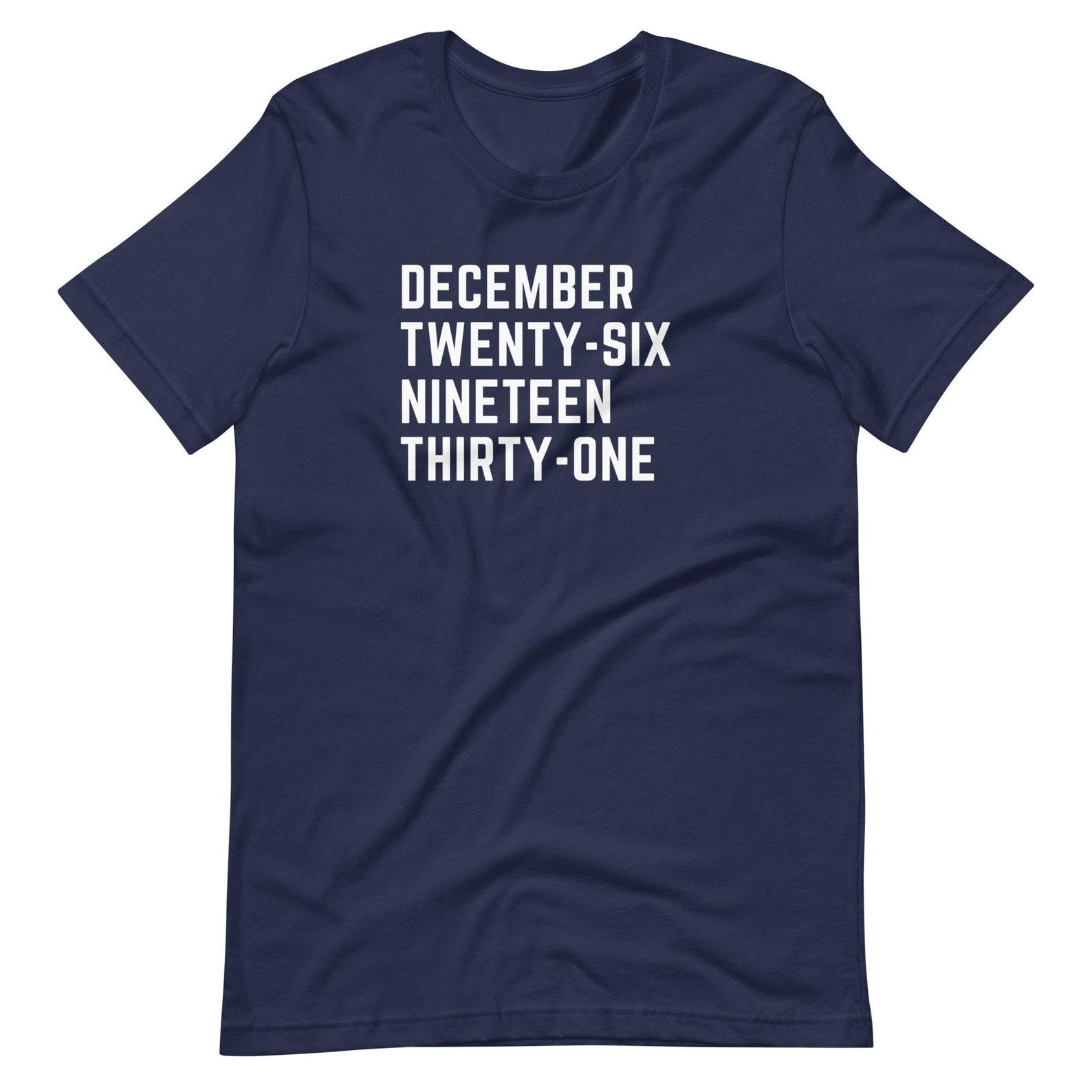 December Twenty-Six Nineteen Thirty-One L