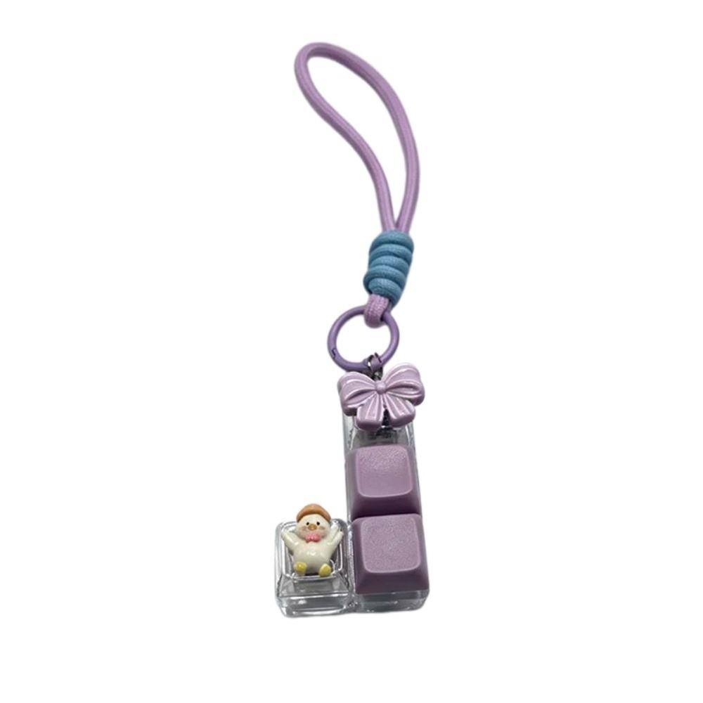 Rabbit Frog Bear Duck Stress Relief Keyring Cartoon Animal Fidget Bag Pendant Student Bag Ornament