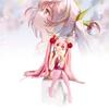 Adorable Vocaloid Miku Hatsune Sitting Pose Cherry Blossom Pvc Figure Model For Collectors