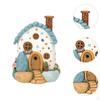 Lawn Ornament Yard Art Decor Solar Powered Stone House Garden Light Outdoor Sculpture Decoration