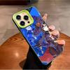 Mona Genshin Impact Phone Case For IPhone 17 16 15 14 13 12 11 Plus Pro Max Multicolor Aurora Laser Shockproof Funda Cover