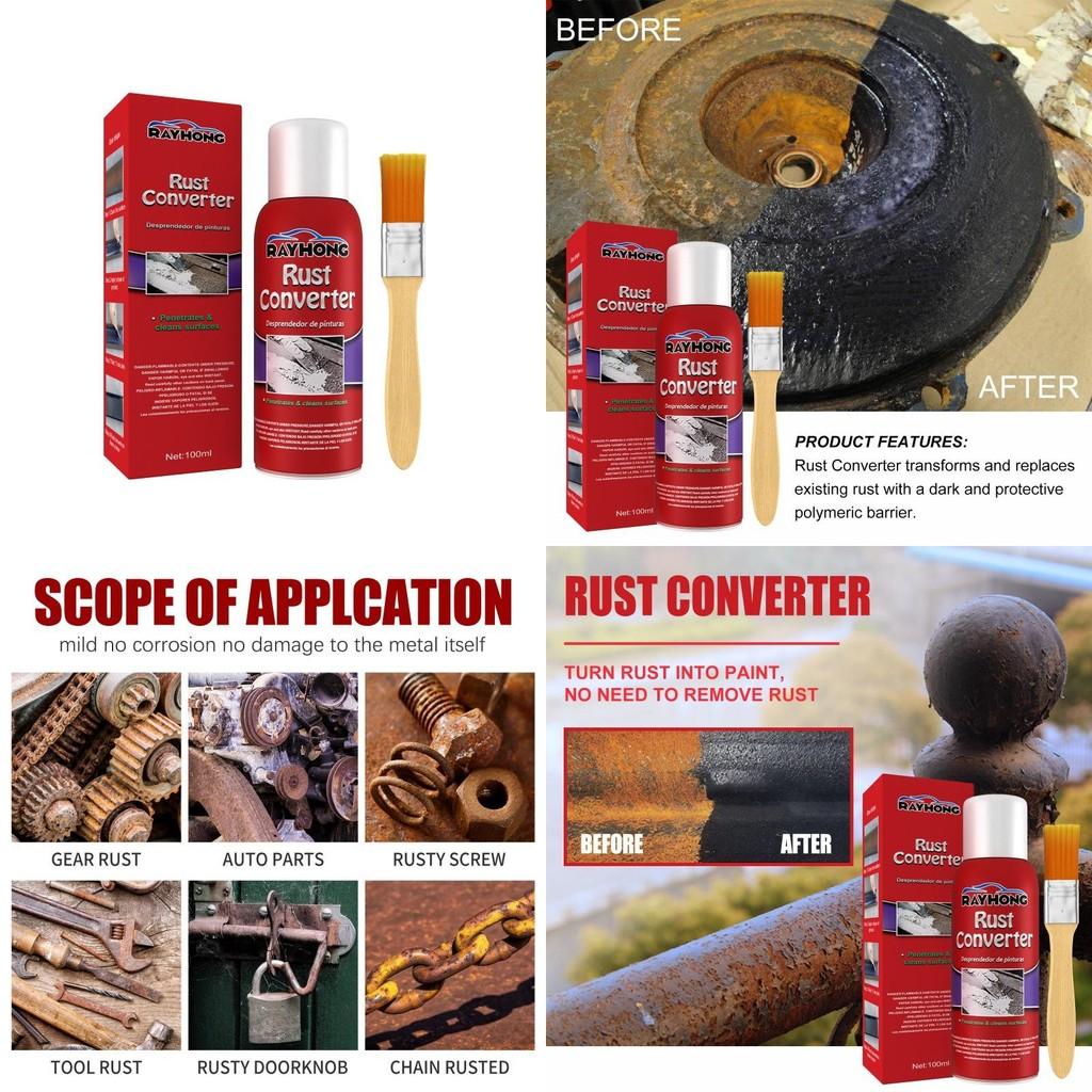 Rayhong Convertisseur de Rouille et Agent de Protection Pour Châssis Automobile Avec Pinceau de 100 ml Inclus