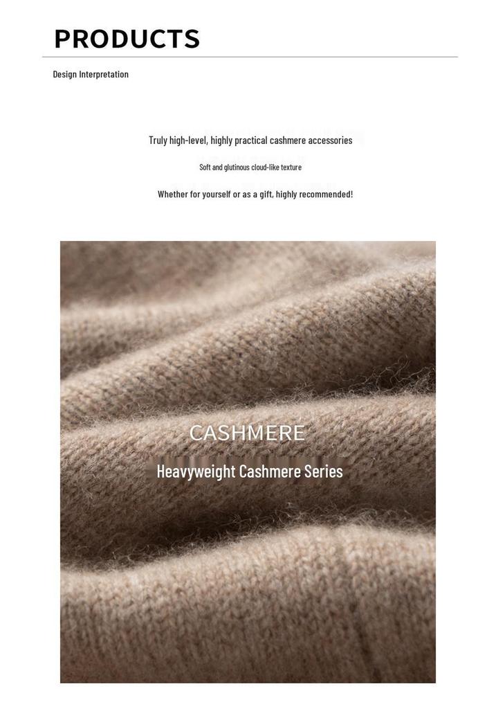 Women's Cashmere Knit Hat & Scarf Set - Stylish, Versatile, Warm Neck Protection Accessory
