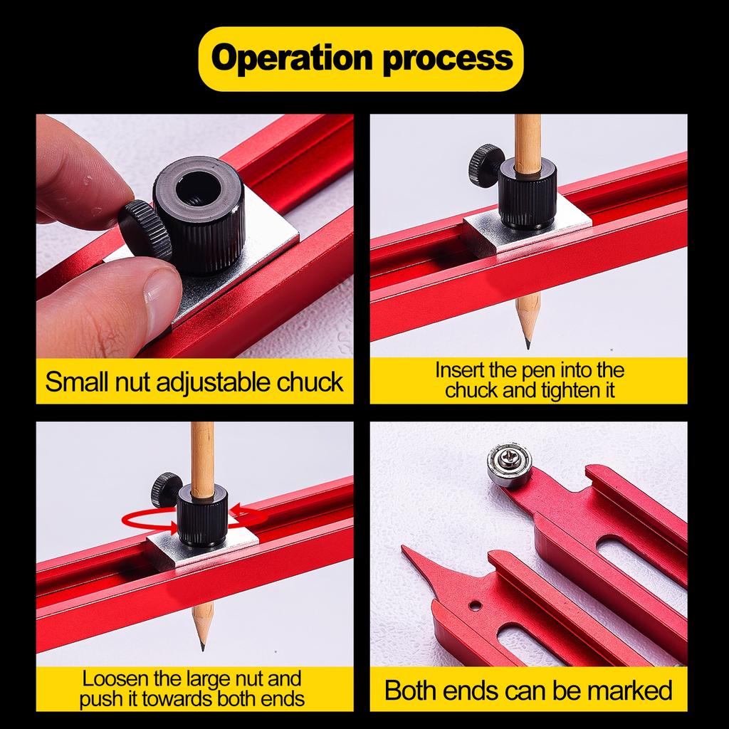 Contour Gauge Scribe Tool Profile Scribing Ruler Adjustable Pencil Holder Woodworking Edge Corner Measuring Profile Duplicator