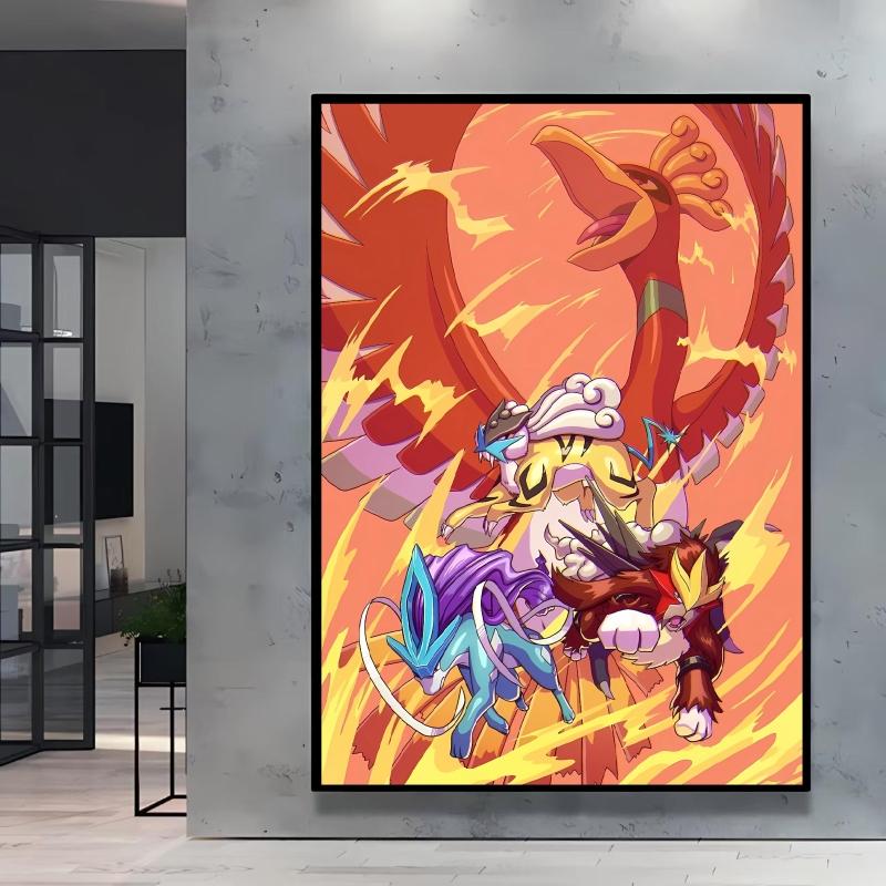 Classic Anime Character Pictures Pokemon Arceus Canvas Painting Wall Art Poster Home Children's Bedroom Decor Friends Gifts