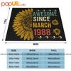 Awesome March 1988 Flower 33 Years Old 33Rd Bday Ultra-Soft Blanket Quilt Winter Sofa Cover Bed Covers