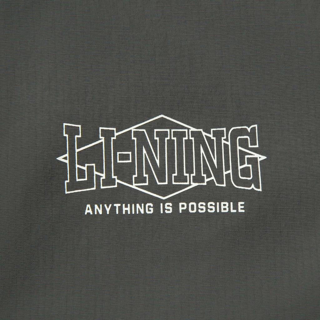 Li Ning Sports Lifestyle Series High Street American Vintage Cardigan Long Sleeve Windbreaker Loose Coat Unisex Outerwear Slate-Grey AFDV445-5