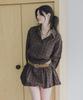Cool Kitten Plaid Balloon Hem Shirt Dress
