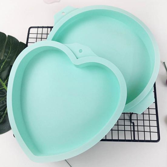 45085 Zoll Form wiederverwendbare runde Liebes-Herz-Mousse-Silikon-Kuchenform Backen