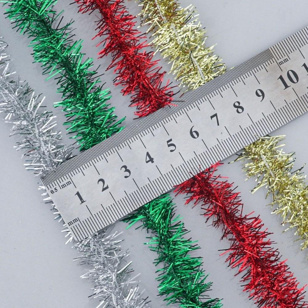 Glitter Finish Tinsel Ribbon Garland 10 Yards Length Foil Tinsel Garland Wedding Decoration