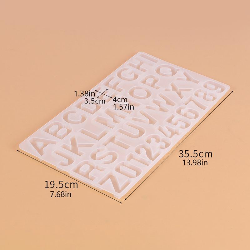 Transparent Letter Silicone Mold Letter And Number Mold Epoxy Resin Molds For Diy Jewelry Dried Flower Resin Crafts Tool