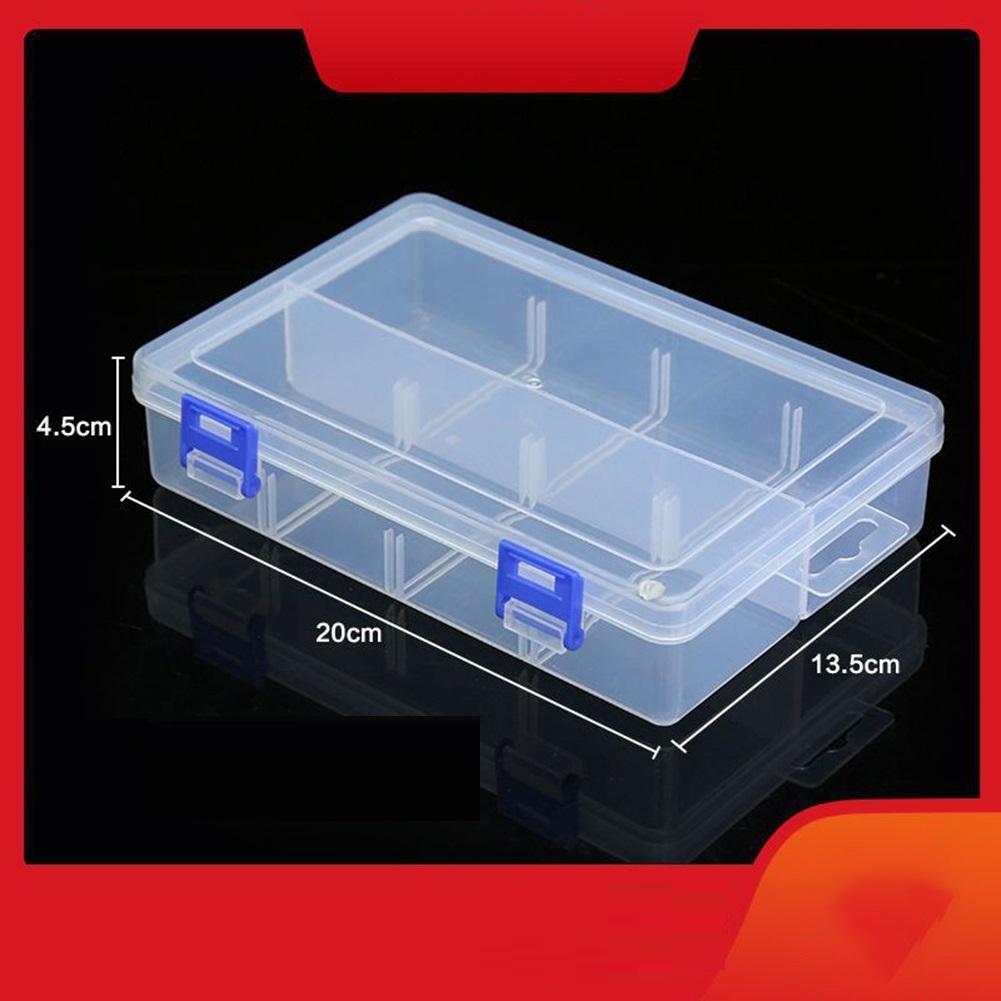 Earring Storage Box Container 8 Grids Adjustable Compartment