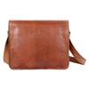 Goat Leather Bag Vintage Genuine Brown Men's Messenger Laptop New Satchel Real