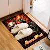 1PC Custom Name Skull Motorcycle Flames Theme Floor Mat Ideal for Living Room, Game Rooms, Office, Bedroom,Floor Mat Playful Design