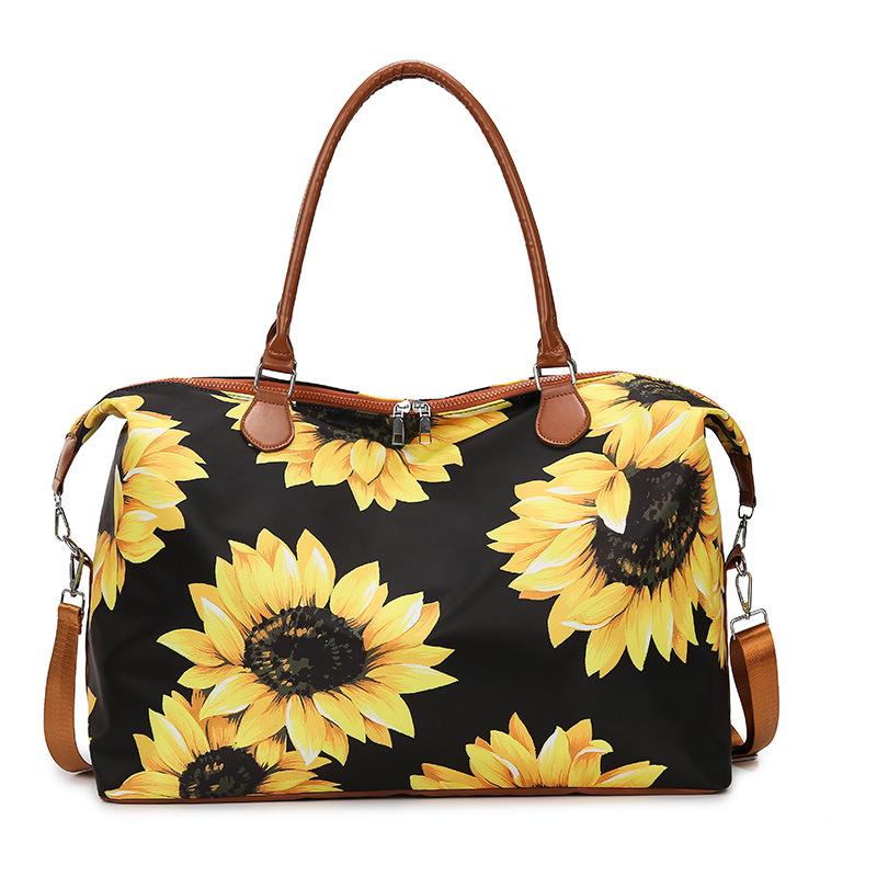 High-value Luggage Bag, Large-capacity Short-distance Milk Leopard Print Messenger Bag, Outdoor Sports Fitness Bag.