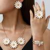 Japanese & Korean-Inspired Daisy Stud Earrings: Elegant Light Luxury, Versatile Design for Women