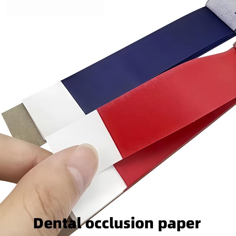 1Box Dental Materials: Mixed Bite Registration Paper, Universal Bite Registration Paper, Blue and Red, Oral Use, Double-Sided