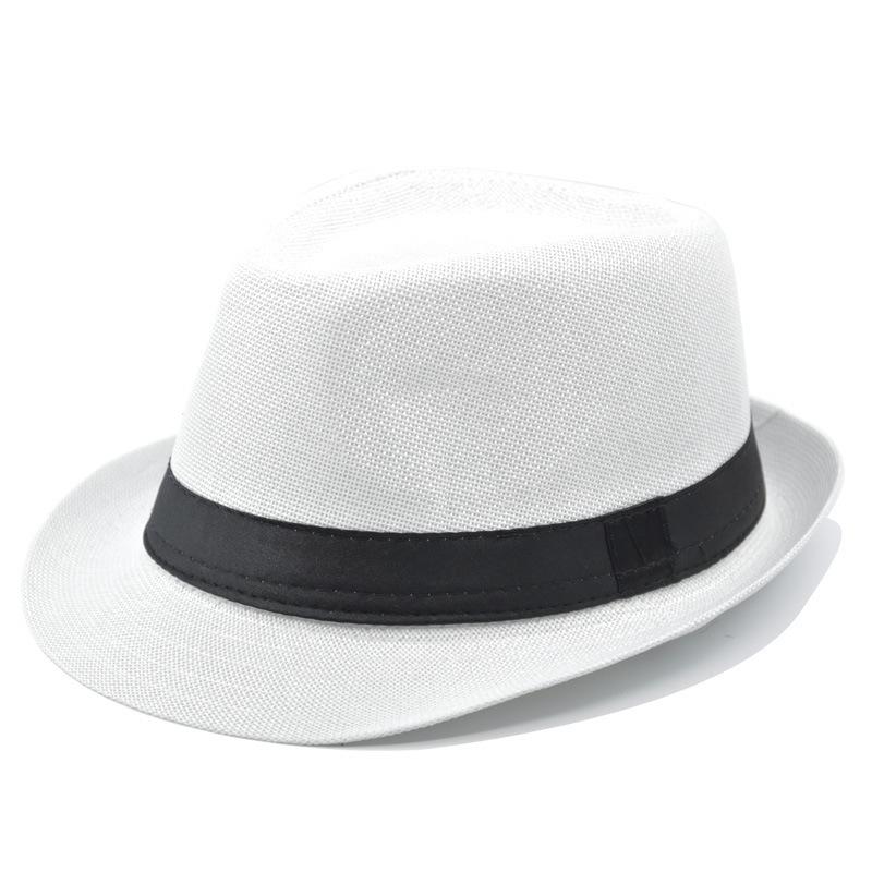 British Style Linen Fedora: Cross-border Gift for Middle-aged and Elderly; Outdoor Sun Protection Panama Performance Hat.