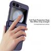 Samsung Z Flip6 Full Wrap Checkered Phone Case with Lens Film and Spring Anti-Fall Protection