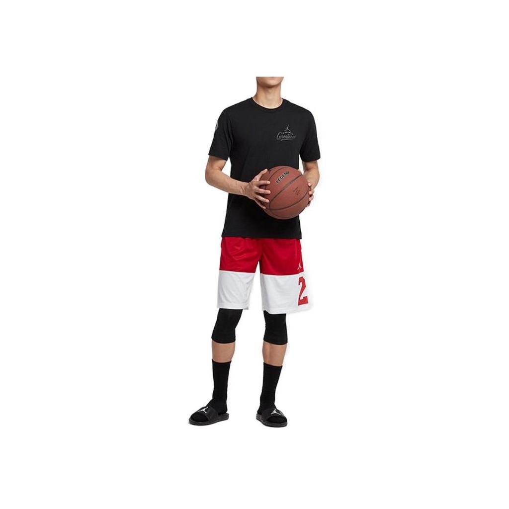 Jordan Logo Digital Pattern Splice Elastic Shorts Men Bottoms Black CI1659-011