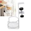 Desk Cup Holder Headphone Hanger Metal 2 in 1 Table Cup Holder Under Desk Headphone Bag Hook for  