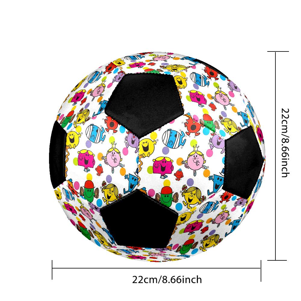 Mr. Men and Little Miss Soccer Ball Colorful All Ages Machine Stitched PVC Competition Ready Durable High-Bounce.SIZE5