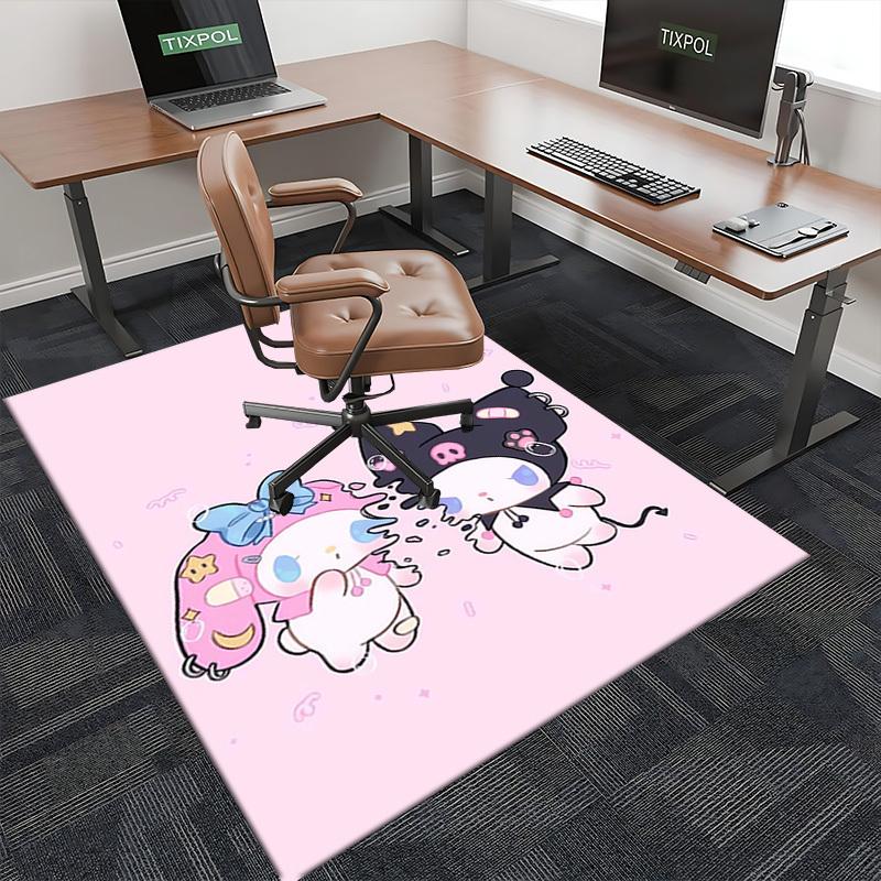 Anime Cartoon Design Office Chair Mat Non-Slip Carpet for Home Decor, Suitable for All Seasons - Perfect Gift for Anime Lovers!E029