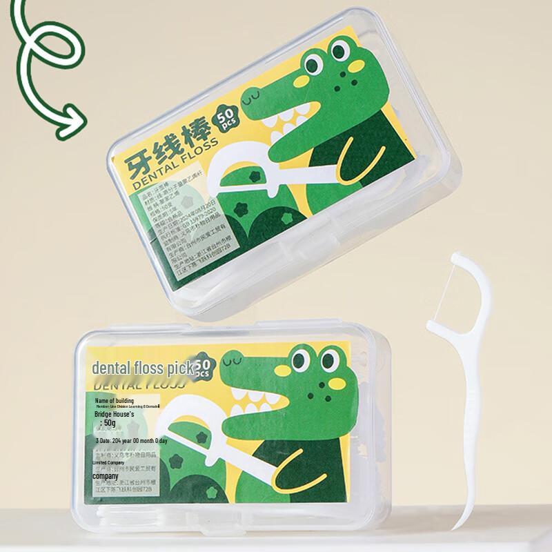 Fánshùn Crocodile Smooth Glide Dental Floss Picks, 250 Count