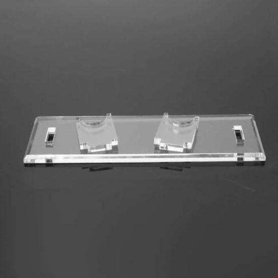 2Pcs Acrylic Multi-Function Display Stand Easy Assembly High Visibility Transparent Desktop Holder Storage Stand