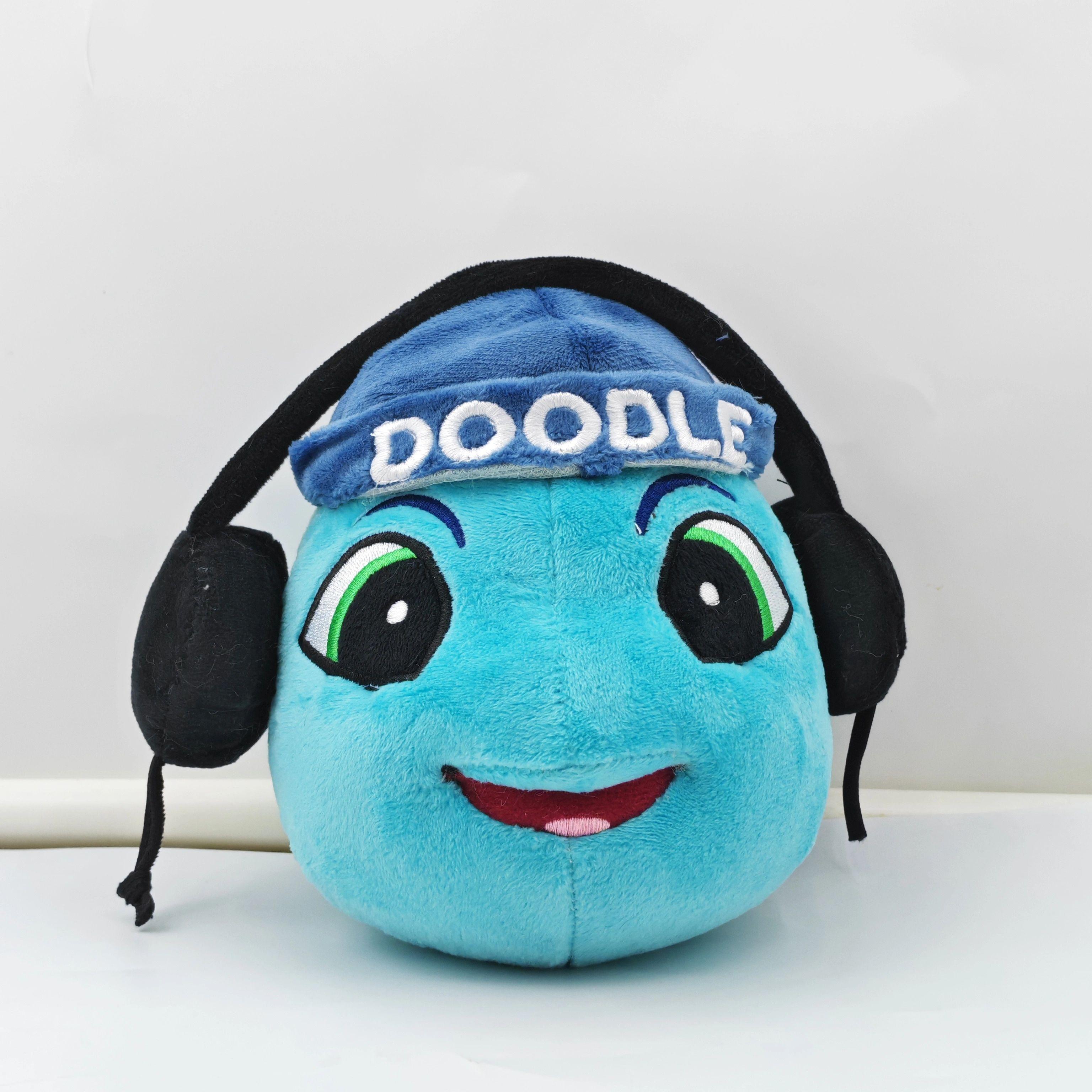 Nieuwe Doodle En Arkey Pluche Speelgoed Cartoon Schattig Zacht Gevuld Anime Kussen Poppen Voor Kind Verjaardag Kerstcadeau blue