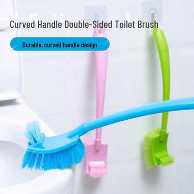 Wall-Mounted Long-Handled Brush for Bathroom & Toilet Cleaning