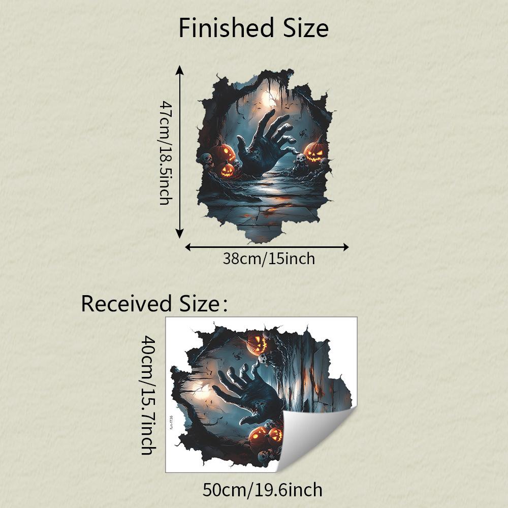 

Хэллоуин Симуляция Пробивания Стены Ужас Пальма Спальня Гостиная Домашнее Украшение Наклейки на Стену