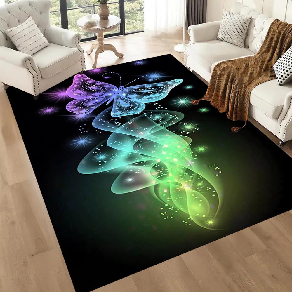 Steampunk Butterfly Fantasy Floor Mats for Living Room, Bedroom and Room Decoration Are Suitable for Gifts.