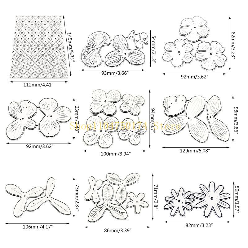 Kovové vykrajovátka Květinové ražební vykrajovátka Šablona pro DIY Scrapbooking Výrobu dárkových karet Dekorace nábytku a stěn nejlepší prodej