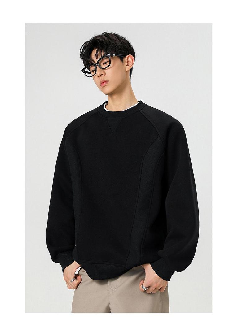 ACU Menswear | American Boxy Patchwork Hoodie 2026 - Trendy Loose Fit Pullover for Men