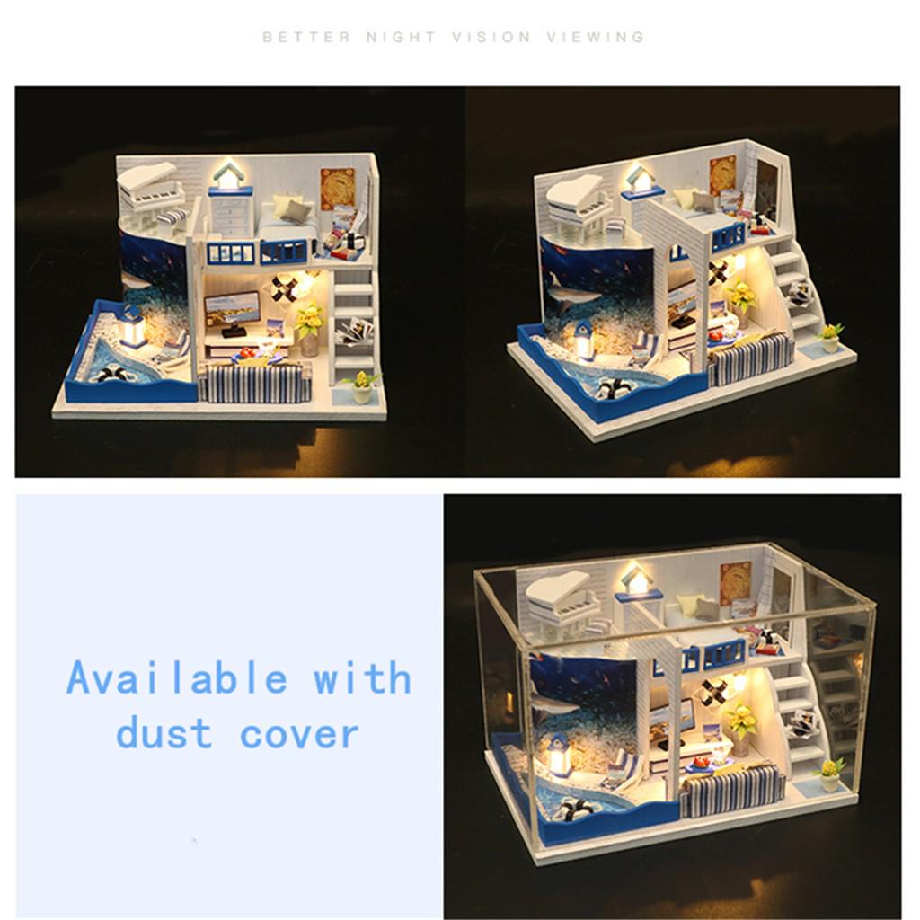 DIY Miniature Dollhouse Furniture Sea Creative Room Decorate Craft Gifts