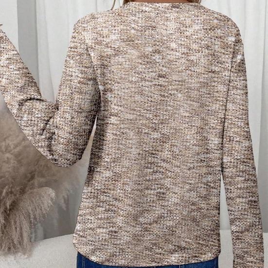 Women Tops V-Neck Long Sleeve Soft Stretchy Loose Fit Pullover Tops Spring Autumn Commuting Style Shirt Vacation Office Wear