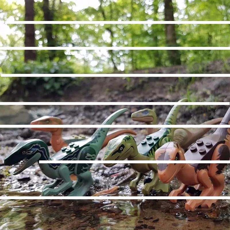 Velociraptor Triceratops Jurassic Dinosaurier Welt Indominus T-Rex Modell Zusammenbauen Pädagogische Bausteine Spielzeug für Kinder Geschenke