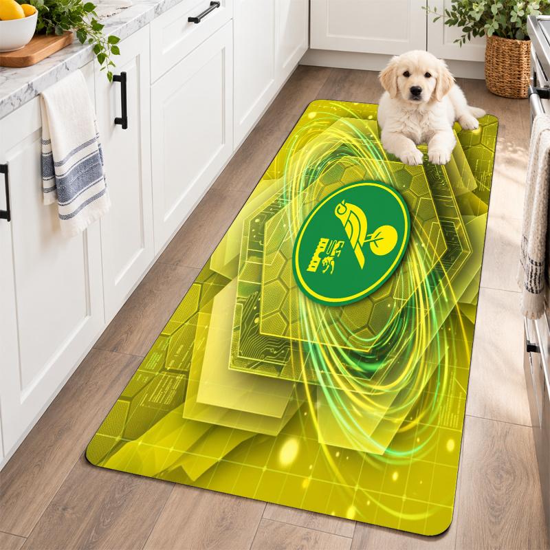 Flannel Kitchen Mat Norwich City Football Soft Area Rug Non Slip Floor Carpet Home Decoration