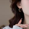 Women's 2026 High-End Plain Hoop Earrings - Light Luxury Style Studs