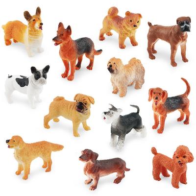 Παιδικό Στερεό Ζώο Προσομοίωσης Μίνι Shiba Inu Schnauzer Αρκουδάκι Corgi Shar Pei Σετ Στατικό Μοντέλο Παιχνίδι
