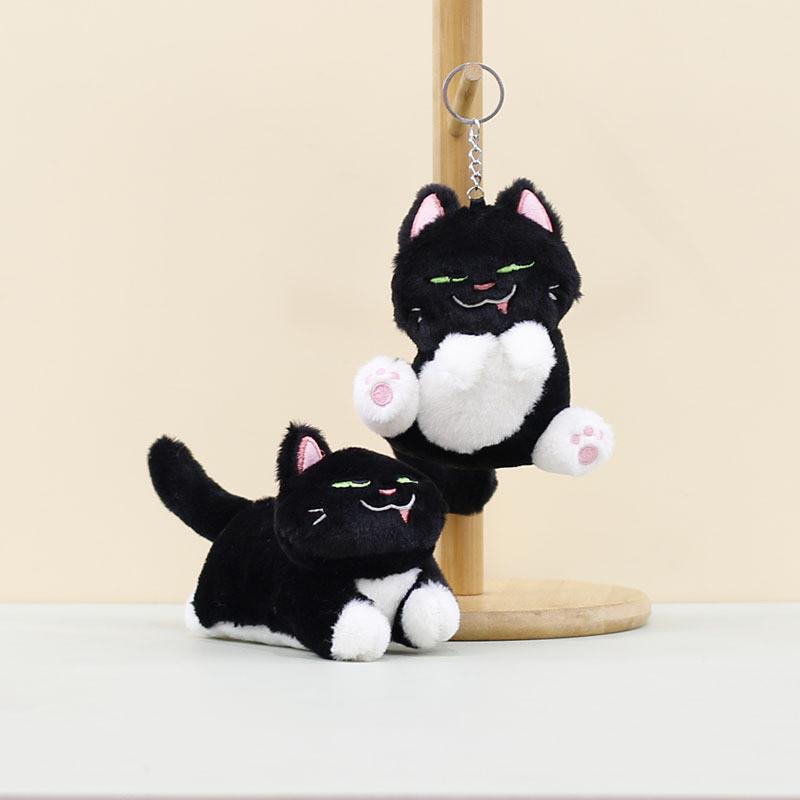 Charming Plush Cat Stuffed Animal Keychain High Quality Soft Short Fur Design