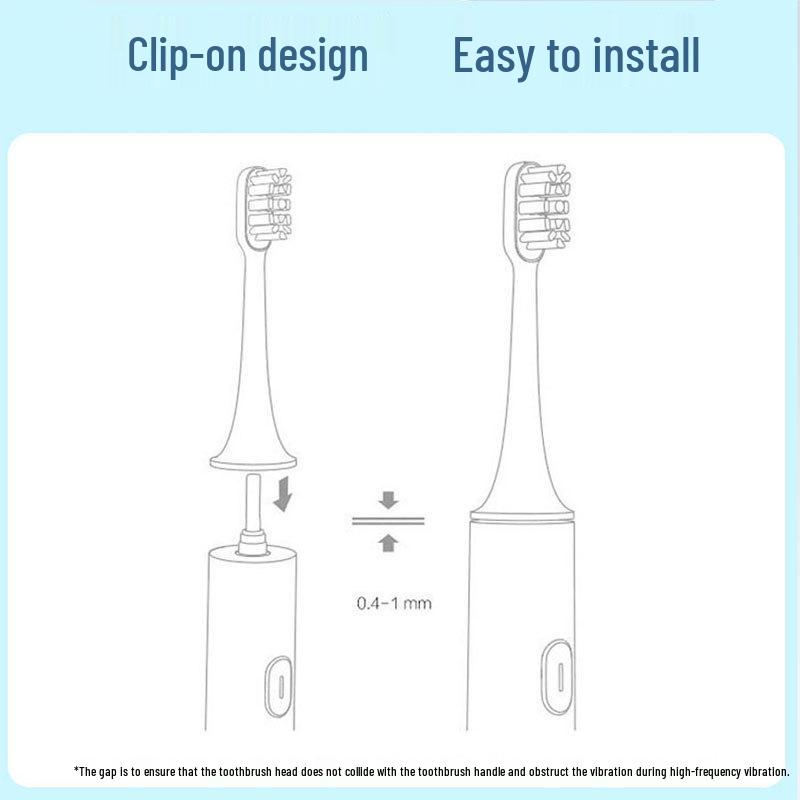 Sakypro Electric Toothbrush Replacement Brush Heads for T2, T3, G23, G33, V3, V5, GT2 Models with Sonic Vibration.