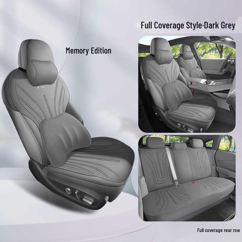 XPeng P7+ Breathable Suede Car Seat Cushions, Semi-Enclosed, All-Season
