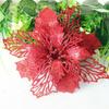 Gold Glitter Artificial Christmas Flower Decoration