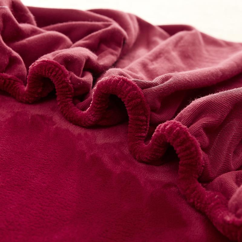 Winter Warm Coral Fleece Fitted Sheet Elastic Mattress Cover Couple Thick Bed Linens Luxury Double Bed King Size 150x200