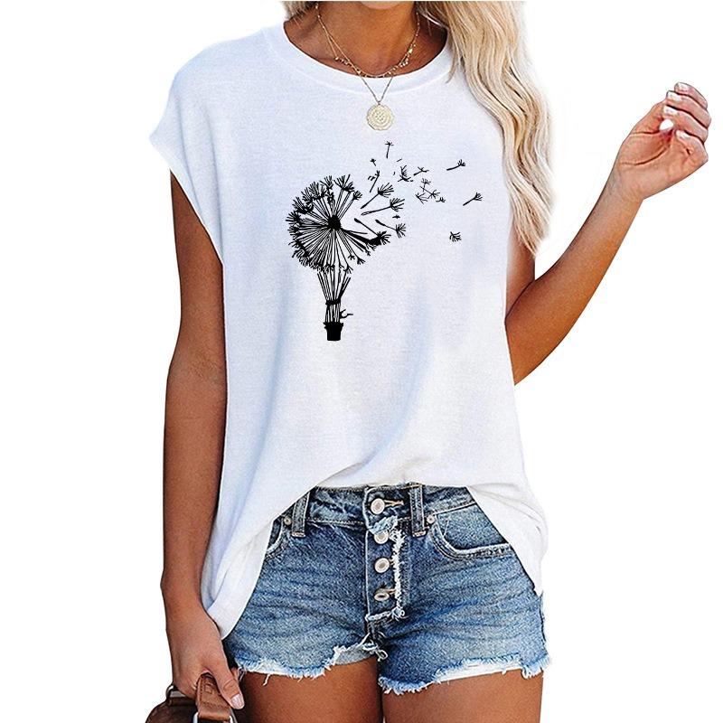 JPNTKY Women's Fashion Casual Sleeveless O-NeckBlouses & Shirts