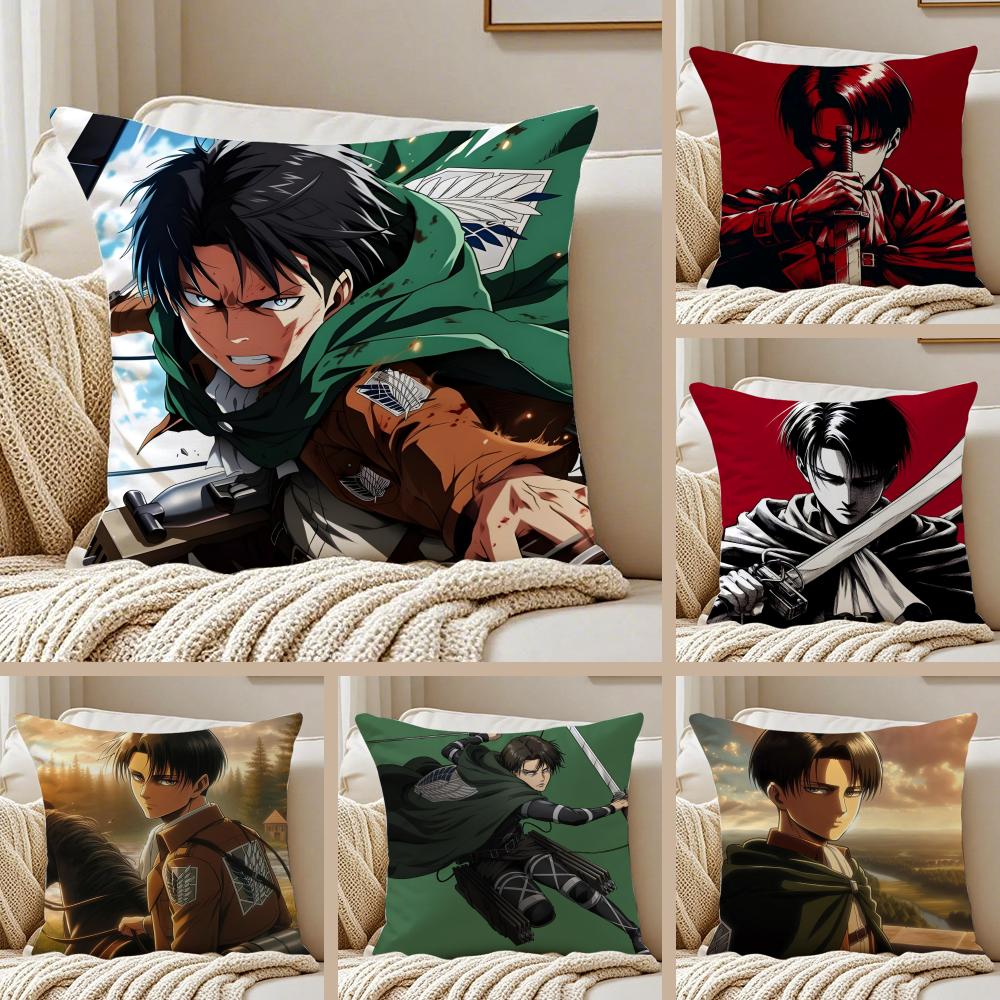 Dark Japanese Anime AAttack On Titan Cushion Cover Pillowcase Antidustmite living Room Sofa Decor Cushion Room