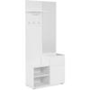 IMAGE Storage Entrance Unit with Wardrobe - White Decor - 1 Door + 1 Drawer - L85 X H195 X D37 Cm