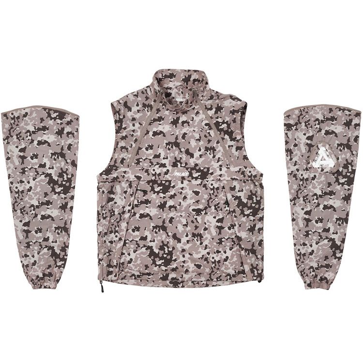 Palace Zip Off Gilet Jacket Urban Camo Unisex Outerwear Multi-Color P22JK078